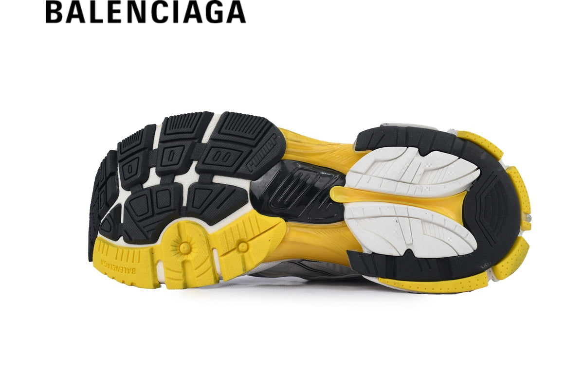 Balenciaga Runner men's shoes women sneakers White And Yellow