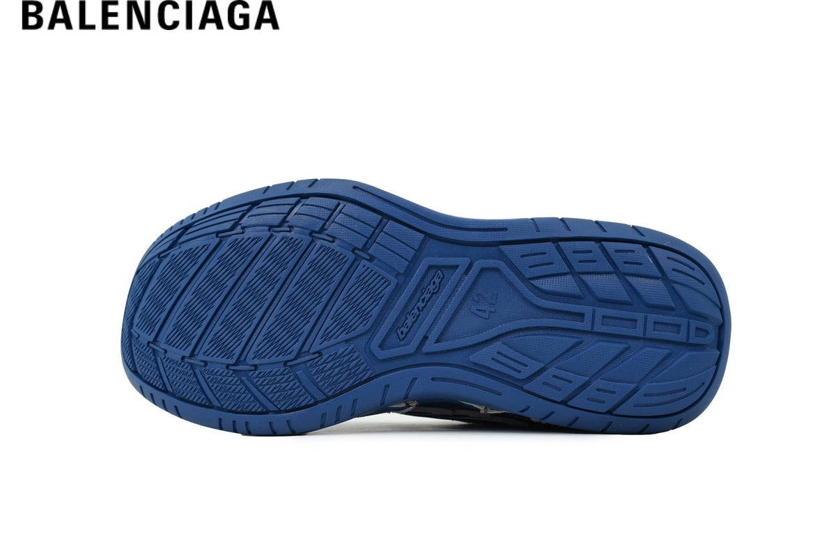 Balenciaga Skate men's shoes  women sneakers - Blue