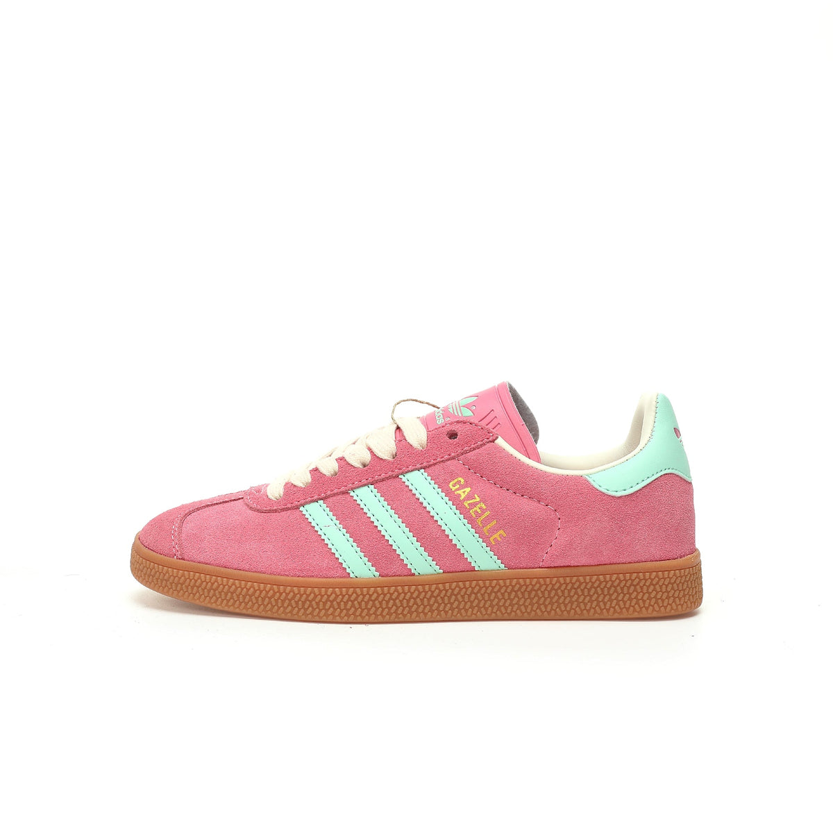 Adidas Originals Gazelle Indoor ¨C Pink / Mint Green Gum Suede Low-Top Sneakers
