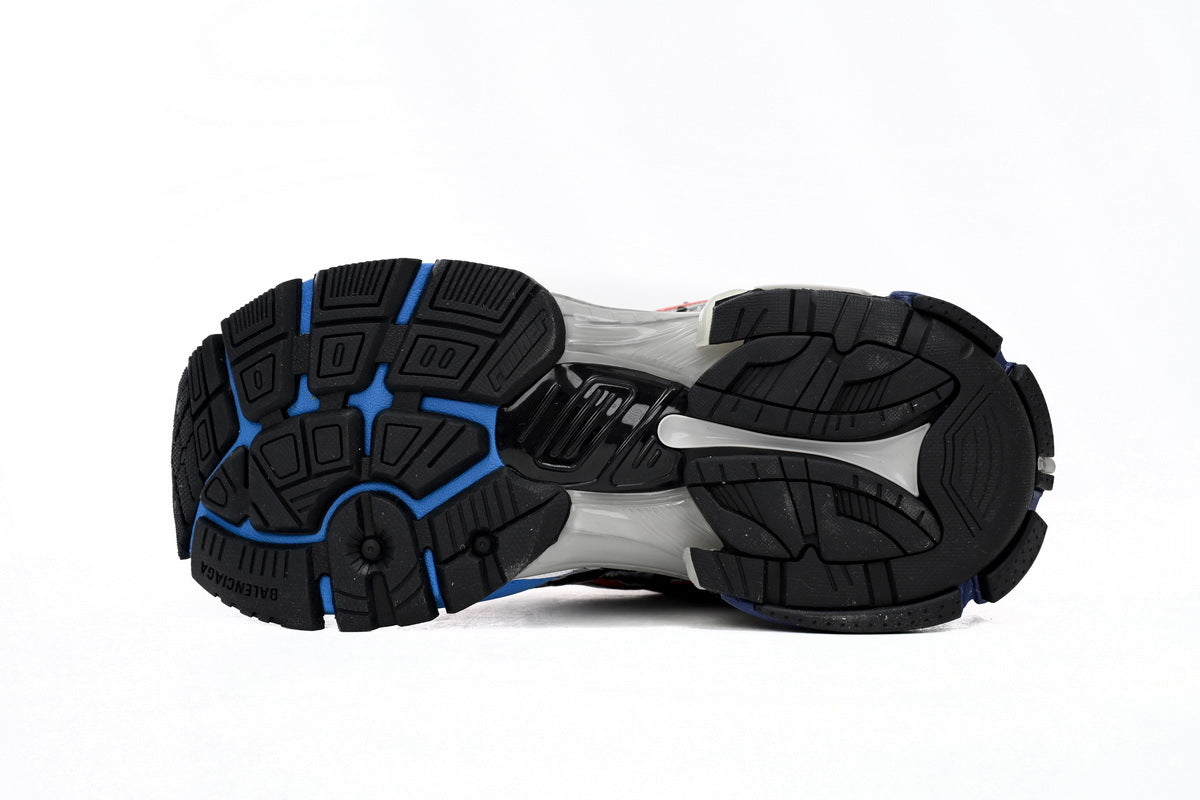 Balenciaga men's shoes Track Runner Sneaker ¨C Distressed Low-Top  balenciaga runners  Red, white, and blue