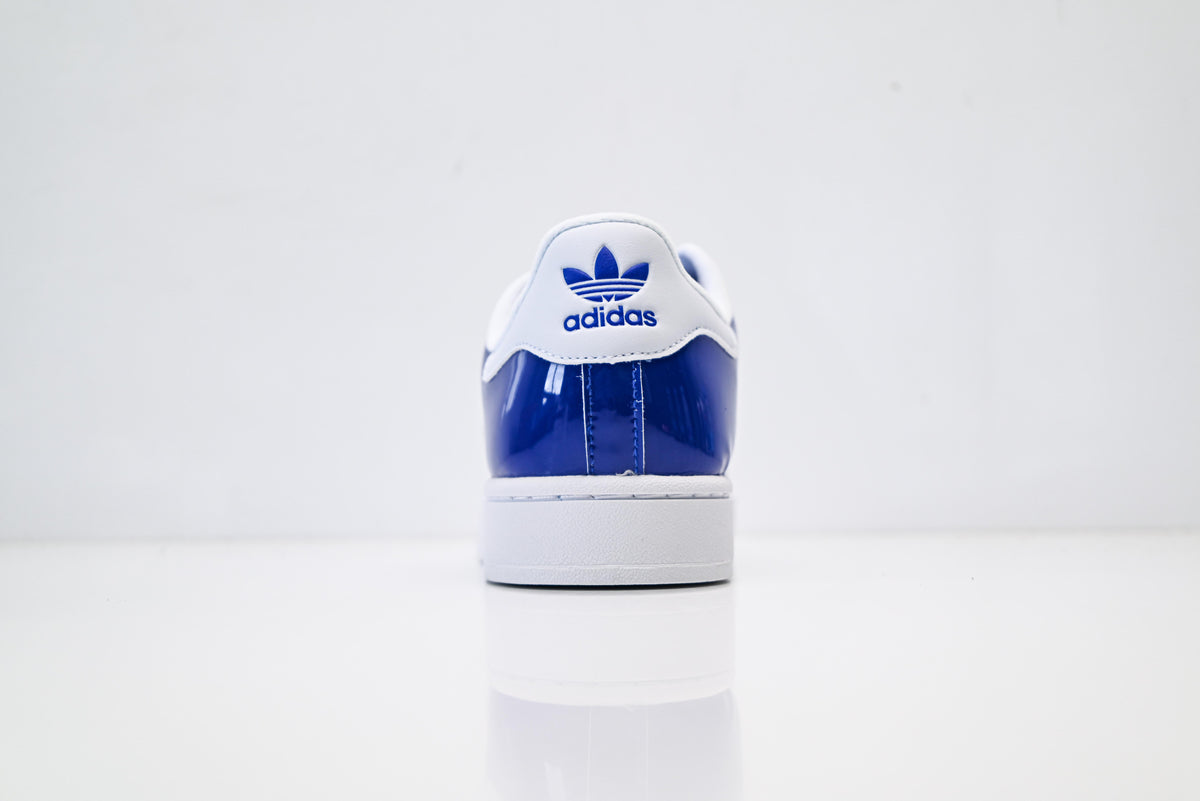 adidas Originals Superstar ¨C Glossy Royal Blue Patent with White 3-Stripes Shell Toe