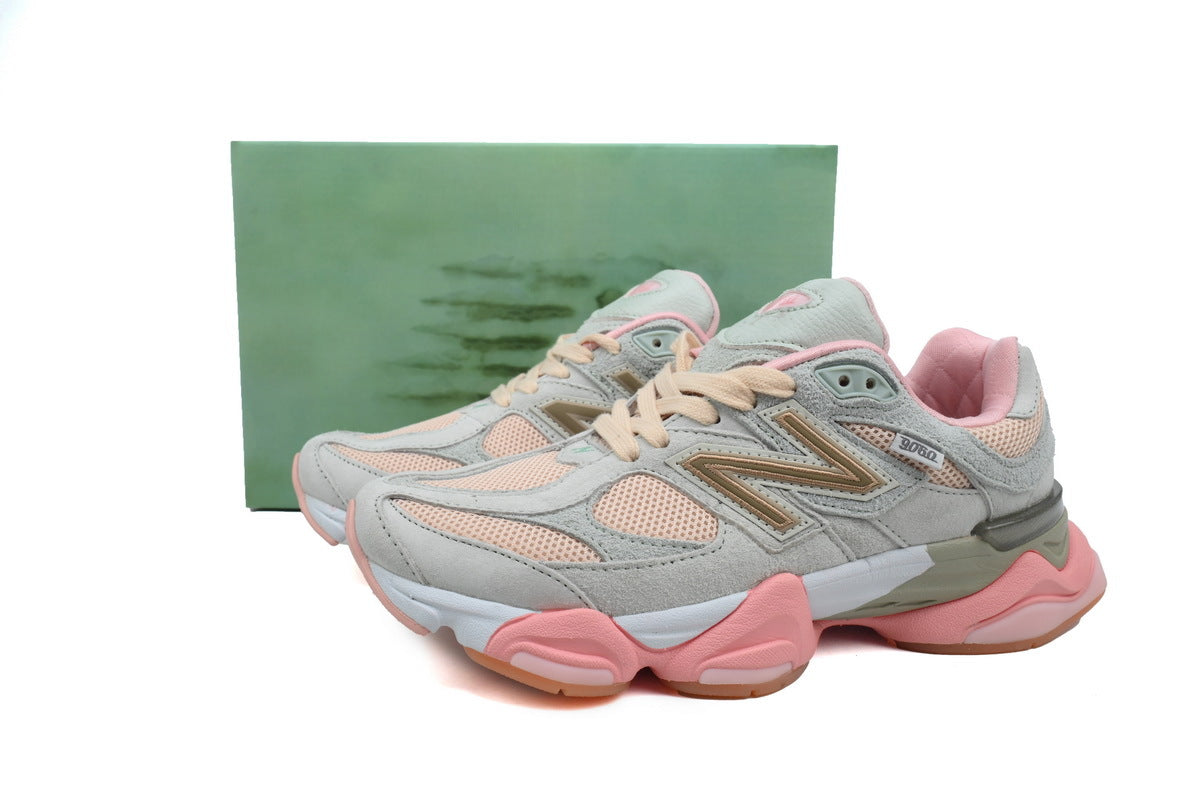 New Balance 9060 Women's & Men's Grey Pink Chunky Retro Sneakers