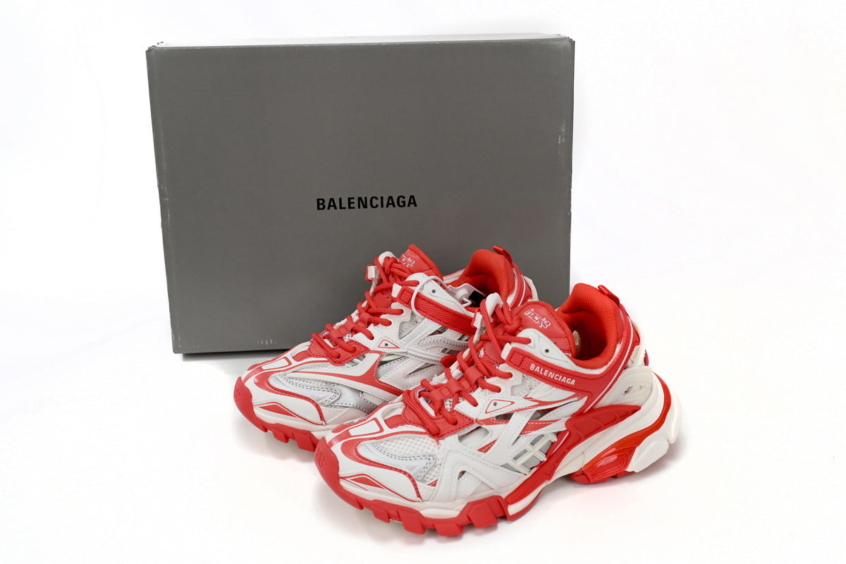 Balenciaga men's shoes  Track.2 Sneakers   balenciaga runners White and red