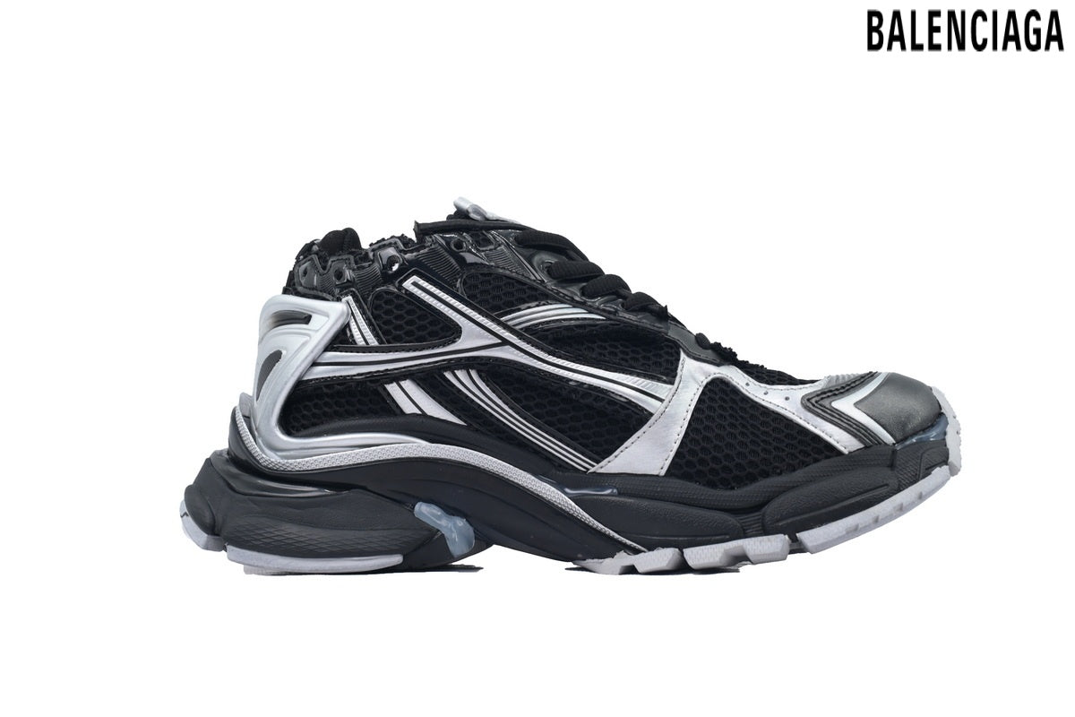 Balenciaga Runner men's shoes  women sneakers ¨C Black & Silver