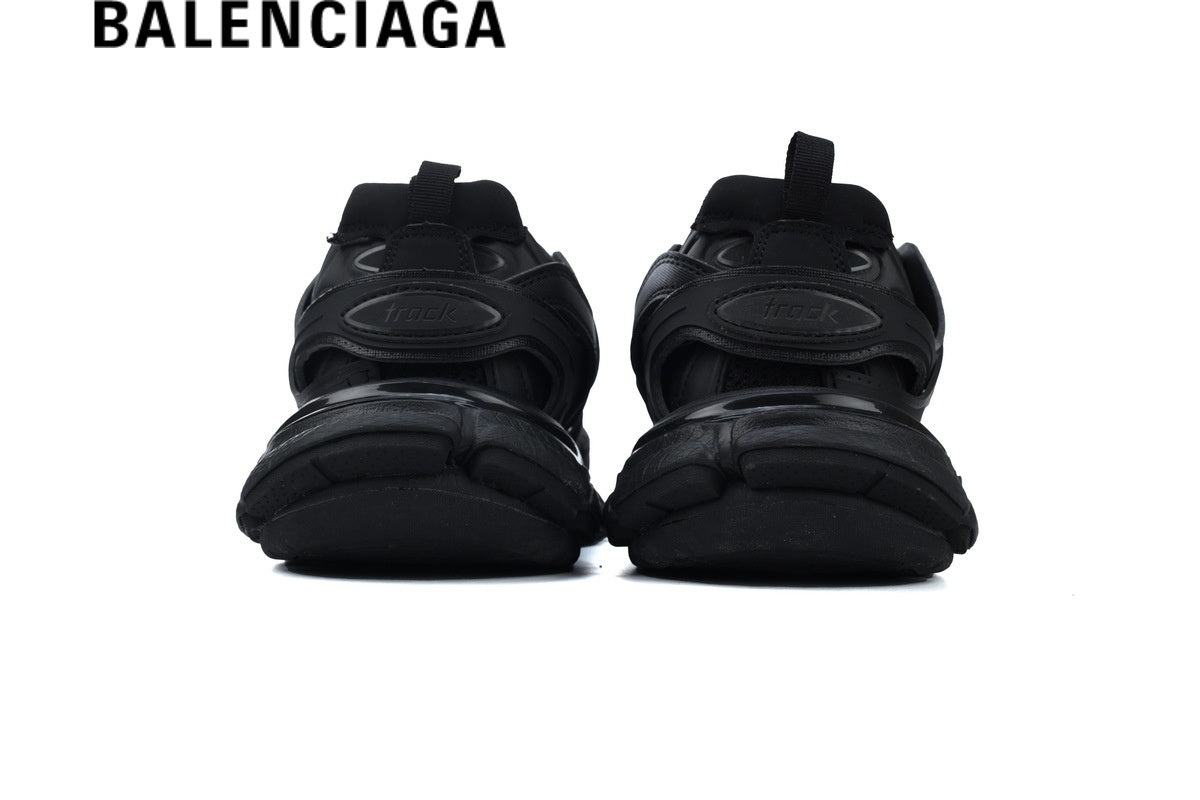 Balenciaga Track men's shoes  women sneakers in All Black
