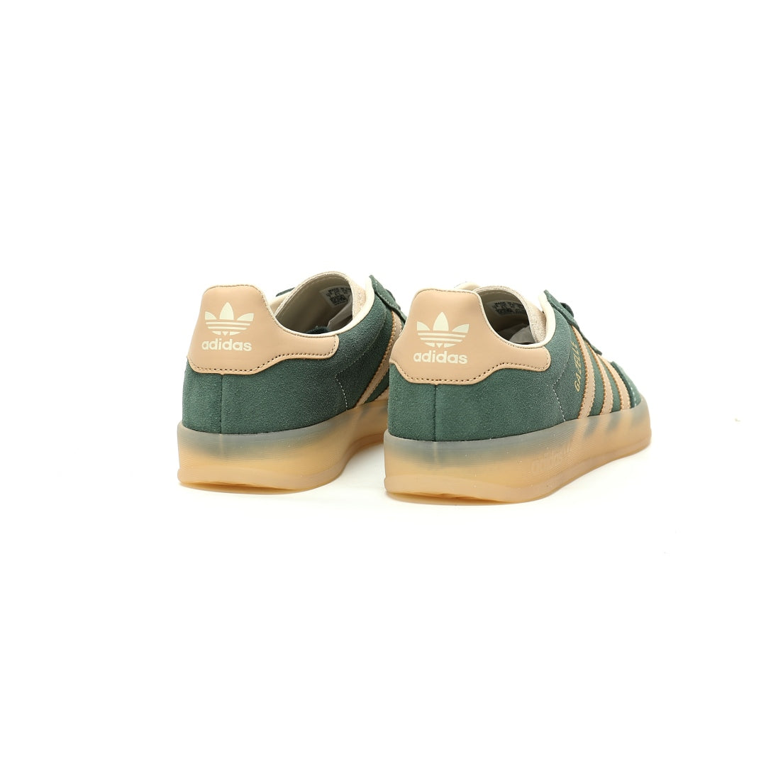 Adidas Originals Gazelle Indoor ¨C Green / Beige Gum Suede Low-Top Sneakers
