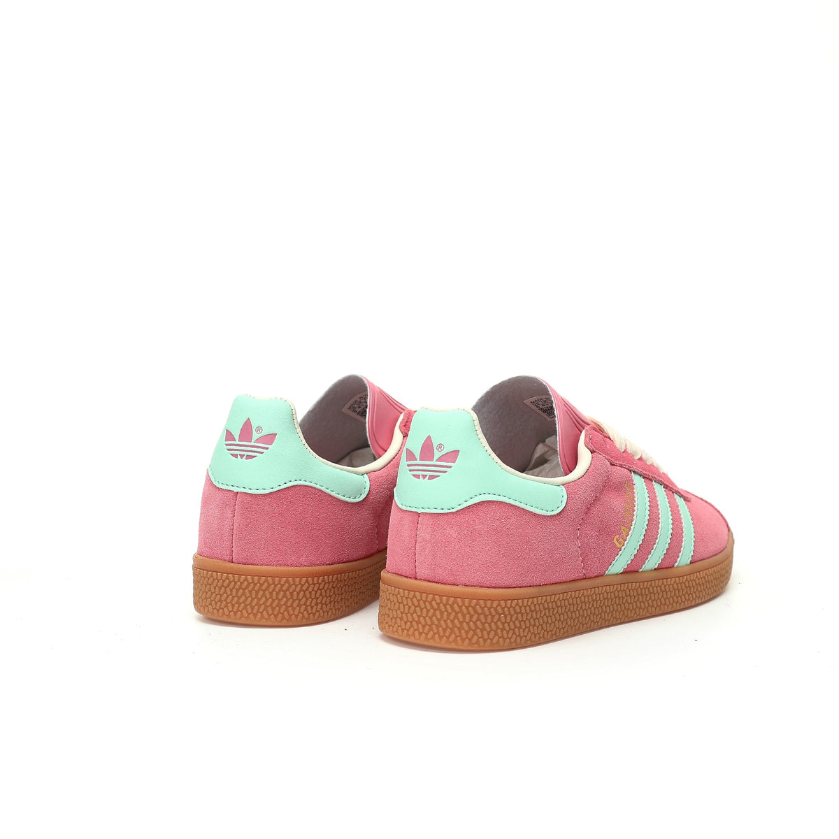 Adidas Originals Gazelle Indoor ¨C Pink / Mint Green Gum Suede Low-Top Sneakers