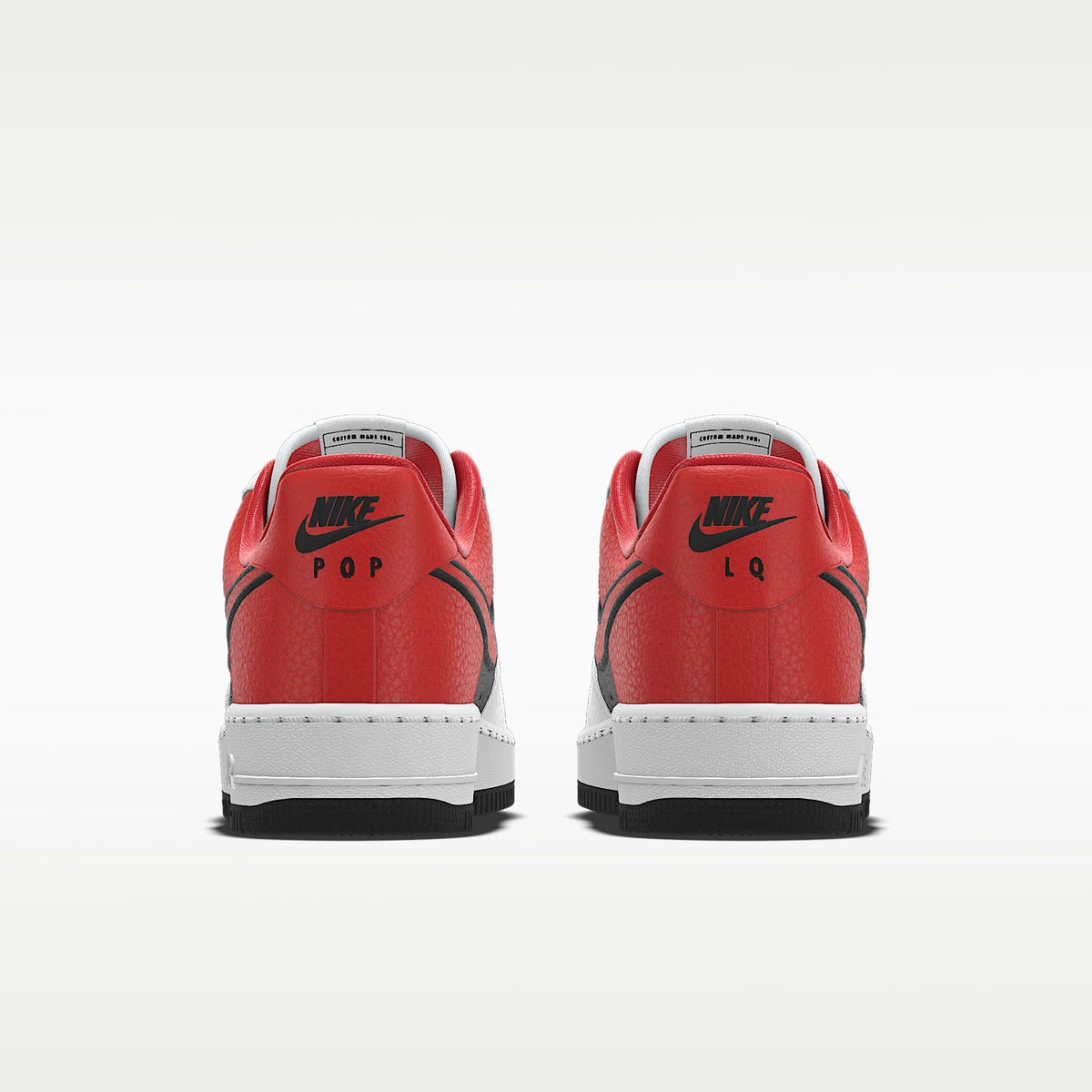 Nike Air Force 1 '07 White Black Red Color-Block Sneakers mens low top shoes