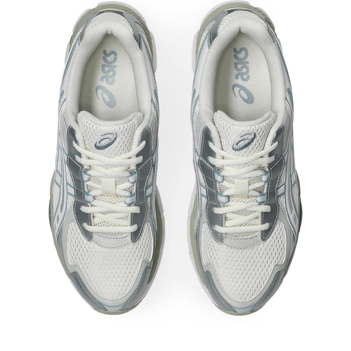 Asics womens shoes  neutral running shoes mens  sneakers Gel-Kayano 14 ¨C White/Silver/Light Blue/Olive Sneaker