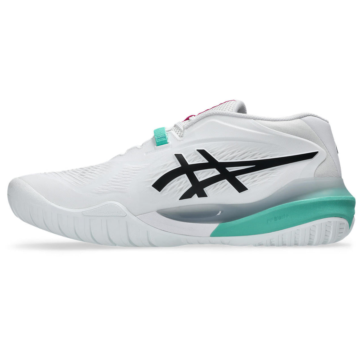 Asics womens shoes  neutral running shoes mens  sneakers Gel-Resolution ¨C White/Black/Turquoise Tennis Sneaker