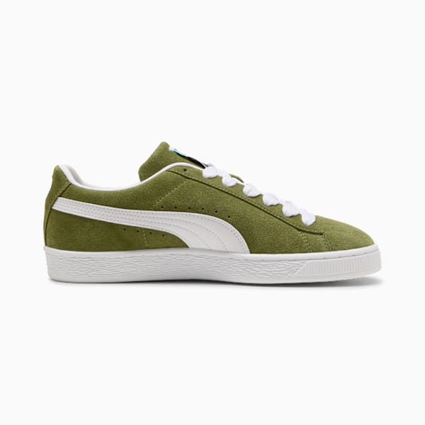 PUMA Suede XL Olive Green-White-Gold puma shoes for men  womens shoes  roma shoes