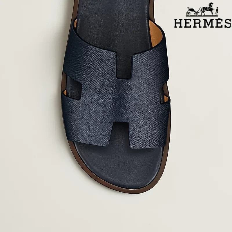 Herm¨¨s Oran Navy Flat Sandals