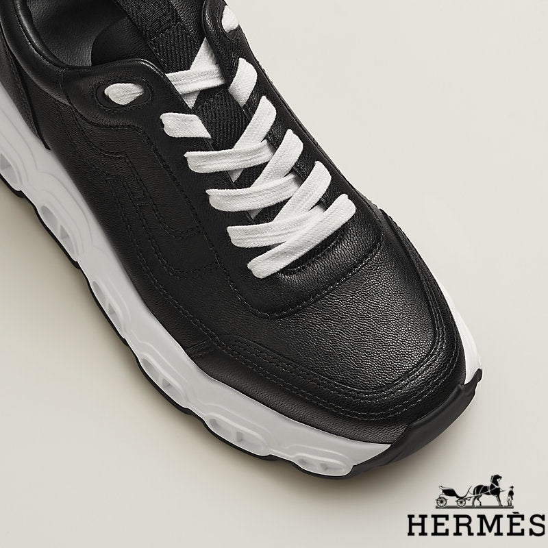 Herm¨¨s Black Leather Chunky Sneakers