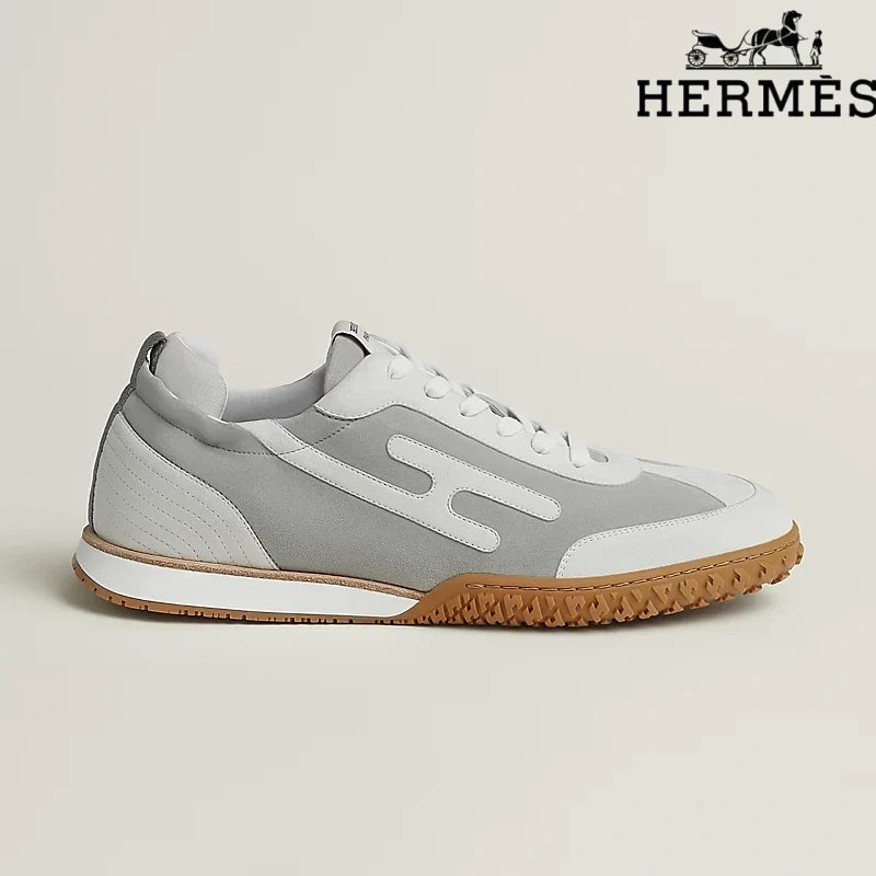 Herm¨¨s Grey and White Bouncing Sneakers