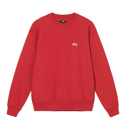 OVERDYED STOCK LOGO CREW RED