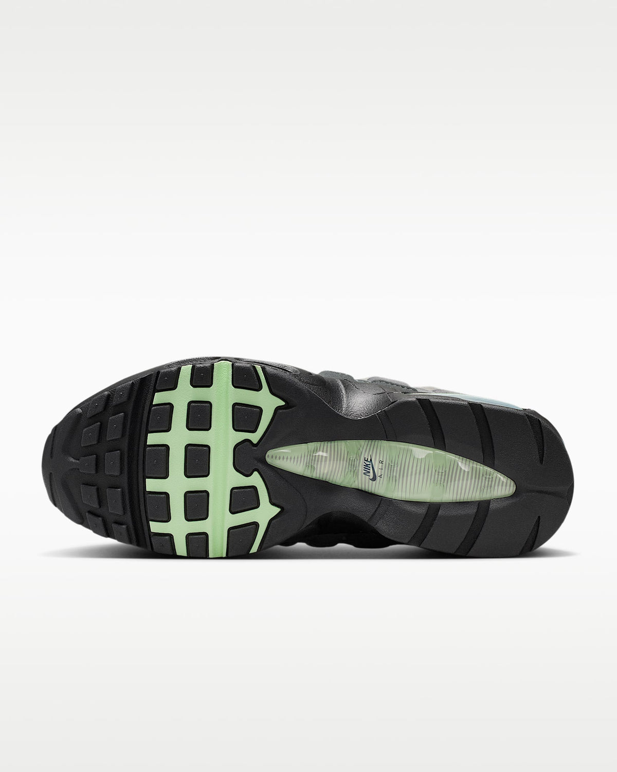 Nike Air Max 95 ¨C Grey / Mint Green Mesh Athletic Sneakers