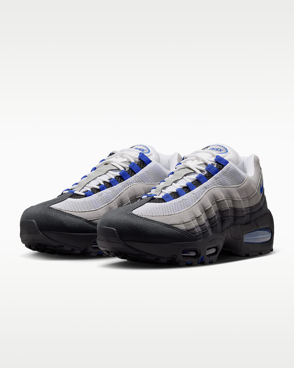 Nike Air Max 95 ¨C Grey / Sky Blue Mesh Athletic Sneakers