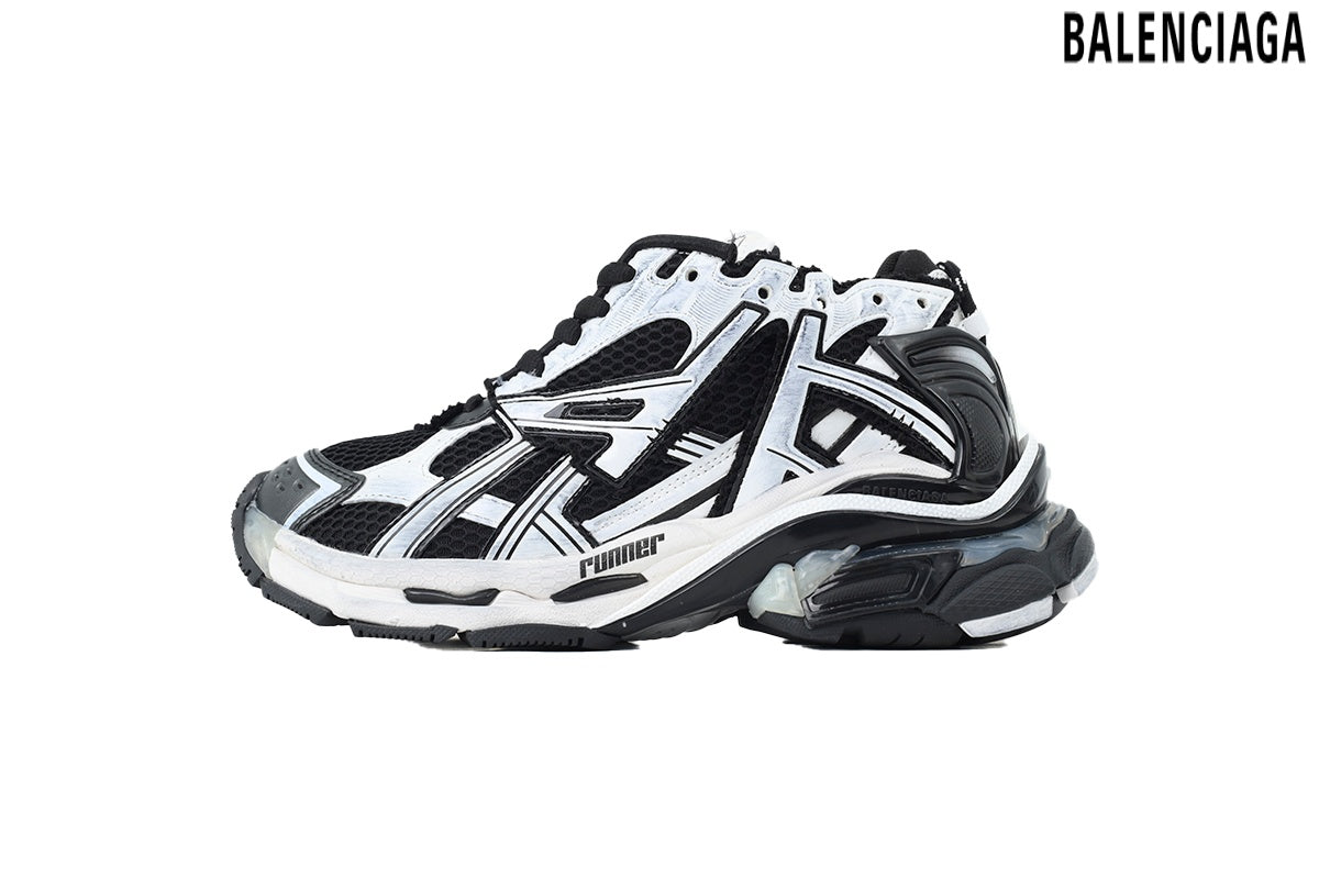 Balenciaga Runner men's shoes  women sneakers ¨C White & Black (Premium)