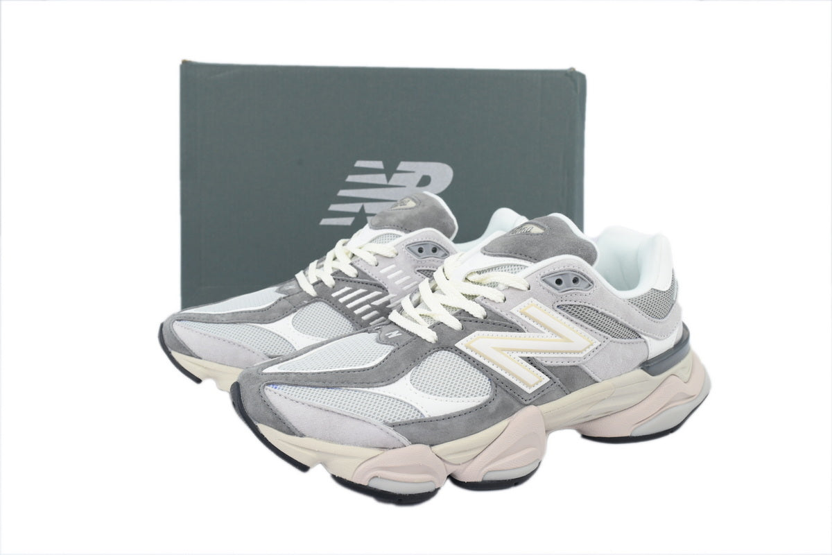 New Balance 9060 Women's & Men's Grey & Cream Chunky Retro Sneakers
