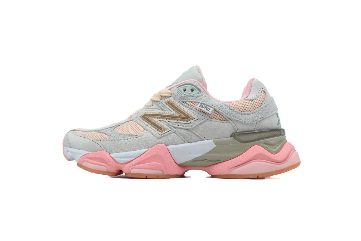 New Balance 9060 Women's & Men's Grey Pink Chunky Retro Sneakers